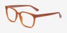 Helena Orange PlasticEyeglass Frames from EyeBuyDirect, Angle View