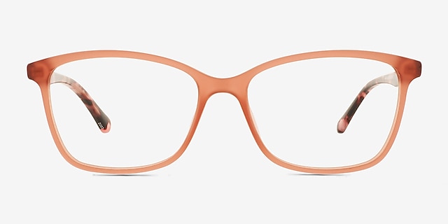 Henri Clear Pink PlasticEyeglass Frames from EyeBuyDirect, Front View