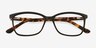 Henri Noir PlastiqueMontures de lunettes de vue d'EyeBuyDirect, Vue Rapprochée