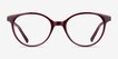 Hilda Clear Red PlasticEyeglass Frames from EyeBuyDirect, Front View