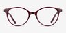 Hilda Clear Red PlastiqueMontures de lunettes de vue d'EyeBuyDirect, Vue de Face