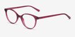 Hilda Clear Red PlasticEyeglass Frames from EyeBuyDirect, Angle View