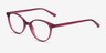 Hilda Clear Red PlastiqueMontures de lunettes de vue d'EyeBuyDirect, Vue d'Angle