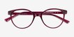 Hilda Clear Red PlasticEyeglass Frames from EyeBuyDirect, Closed View