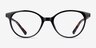 Hilda Noir PlastiqueMontures de lunettes de vue d'EyeBuyDirect, Vue de Face