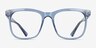 Rowen Clear Blue PlasticEyeglass Frames from EyeBuyDirect, Front View