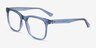 Rowen Clear Blue PlasticEyeglass Frames from EyeBuyDirect, Angle View