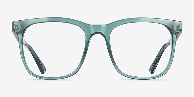Rowen Clear Green PlasticEyeglass Frames from EyeBuyDirect, Front View