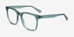 Rowen Clear Green PlasticEyeglass Frames from EyeBuyDirect, Angle View