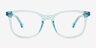 Hopper Clear Blue PlastiqueMontures de lunettes de vue d'EyeBuyDirect, Vue de Face
