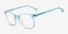 Hopper Clear Blue PlastiqueMontures de lunettes de vue d'EyeBuyDirect, Vue d'Angle