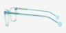 Hopper Clear Blue PlastiqueMontures de lunettes de vue d'EyeBuyDirect, Vue de Côté