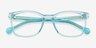 Hopper Clear Blue PlastiqueMontures de lunettes de vue d'EyeBuyDirect, Vue Rapprochée