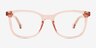Hopper Clear Pink PlasticEyeglass Frames from EyeBuyDirect, Front View