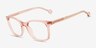 Hopper Clear Pink PlasticEyeglass Frames from EyeBuyDirect, Angle View