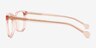 Hopper Clear Pink PlasticEyeglass Frames from EyeBuyDirect, Side View