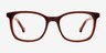 Hopper Clear Red PlasticEyeglass Frames from EyeBuyDirect, Front View