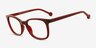 Hopper Clear Red PlasticEyeglass Frames from EyeBuyDirect, Angle View