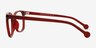Hopper Clear Red PlasticEyeglass Frames from EyeBuyDirect, Side View
