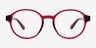 Hudson Clear Burgundy PlastiqueMontures de lunettes de vue d'EyeBuyDirect, Vue de Face