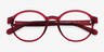 Hudson Clear Burgundy PlastiqueMontures de lunettes de vue d'EyeBuyDirect, Vue Rapprochée