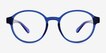 Hudson Clear Blue PlasticEyeglass Frames from EyeBuyDirect, Front View