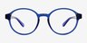 Hudson Clear Blue PlasticEyeglass Frames from EyeBuyDirect, Front View