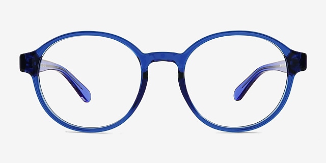 Hudson Clear Blue PlasticEyeglass Frames from EyeBuyDirect, Front View