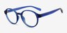 Hudson Clear Blue PlasticEyeglass Frames from EyeBuyDirect, Angle View