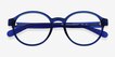 Hudson Clear Blue PlasticEyeglass Frames from EyeBuyDirect, Closed View
