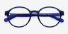 Hudson Clear Blue PlasticEyeglass Frames from EyeBuyDirect, Closed View