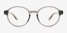 Hudson Clear Gray PlastiqueMontures de lunettes de vue d'EyeBuyDirect, Vue de Face