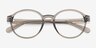 Hudson Clear Gray PlastiqueMontures de lunettes de vue d'EyeBuyDirect, Vue Rapprochée
