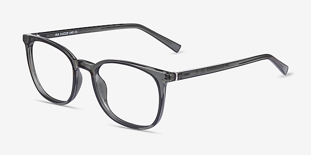 Ira Clear Green PlasticEyeglass Frames from EyeBuyDirect, Angle View