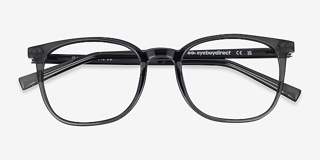 Ira Clear Green PlasticEyeglass Frames from EyeBuyDirect, Closed View