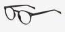 Jack Noir PlastiqueMontures de lunettes de vue d'EyeBuyDirect, Vue d'Angle