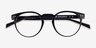 Jack Noir PlastiqueMontures de lunettes de vue d'EyeBuyDirect, Vue Rapprochée