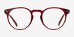 Jack Clear Red PlasticEyeglass Frames from EyeBuyDirect, Front View