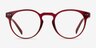 Jack Clear Red PlasticEyeglass Frames from EyeBuyDirect, Front View