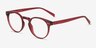 Jack Clear Red PlasticEyeglass Frames from EyeBuyDirect, Angle View