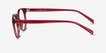Jack Clear Red PlasticEyeglass Frames from EyeBuyDirect, Side View