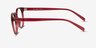 Jack Clear Red PlasticEyeglass Frames from EyeBuyDirect, Side View
