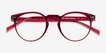 Jack Clear Red PlasticEyeglass Frames from EyeBuyDirect, Closed View