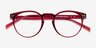 Jack Clear Red PlasticEyeglass Frames from EyeBuyDirect, Closed View