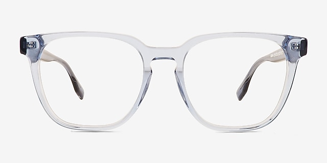 Jo Clear Blue AcetateEyeglass Frames from EyeBuyDirect, Front View