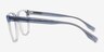 Jo Clear Blue AcétateMontures de lunettes de vue d'EyeBuyDirect, Vue de Côté