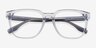 Jo Clear Blue AcétateMontures de lunettes de vue d'EyeBuyDirect, Vue Rapprochée