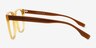 Jo Clear Brown AcétateMontures de lunettes de vue d'EyeBuyDirect, Vue de Côté