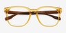 Jo Clear Brown AcétateMontures de lunettes de vue d'EyeBuyDirect, Vue Rapprochée