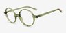 Magic Clear Green PlastiqueMontures de lunettes de vue d'EyeBuyDirect, Vue d'Angle